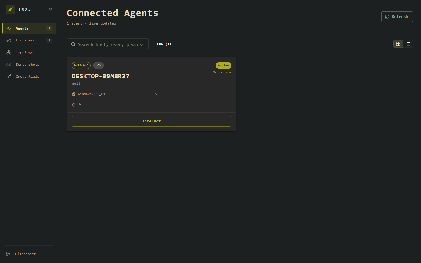 Connected Agents with live agent